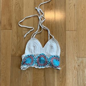 Knit halter top